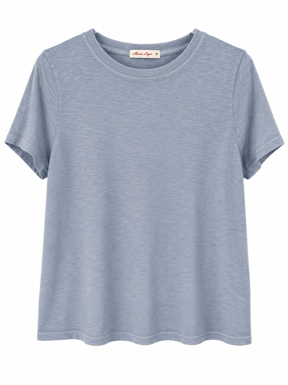 Women’s Marine Layer Short Sleeve Crewneck Tee - Light Blue size XL